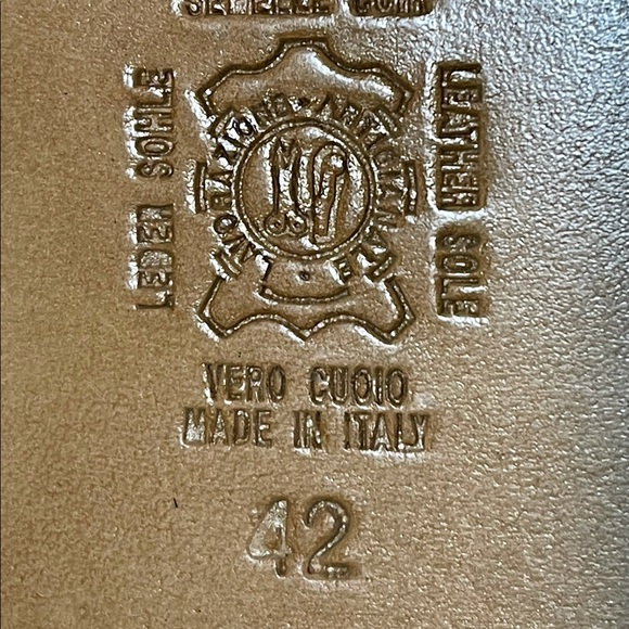 Barney’s New York Brown Leather Wing Tip Dress Shoes Size 42 or US Mens 9—-New - Picture 5 of 6